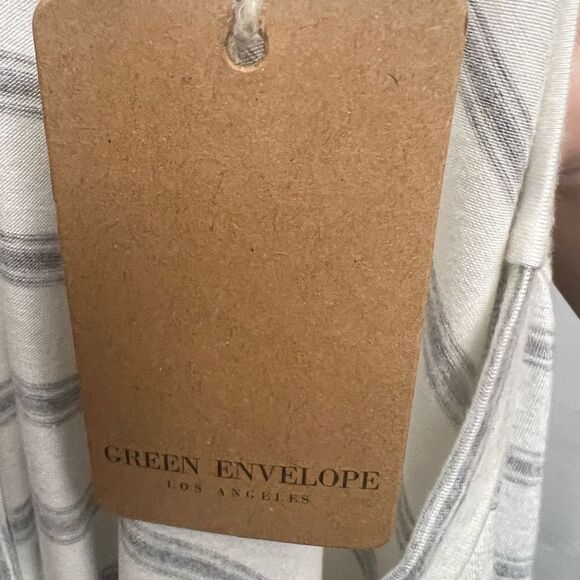 Green Envelope Short Sleeve Top Stripes - Picture 6 of 8